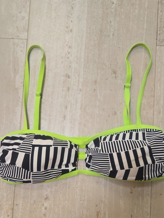 adidas Other - Adidas Neon Green/Three Stripe Black Pattern Strappy Bikini Top